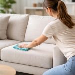 personne-nettoyage-canape-tissu-moderne
