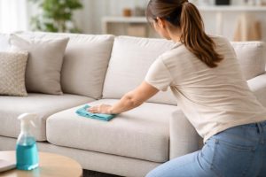 personne-nettoyage-canape-tissu-moderne
