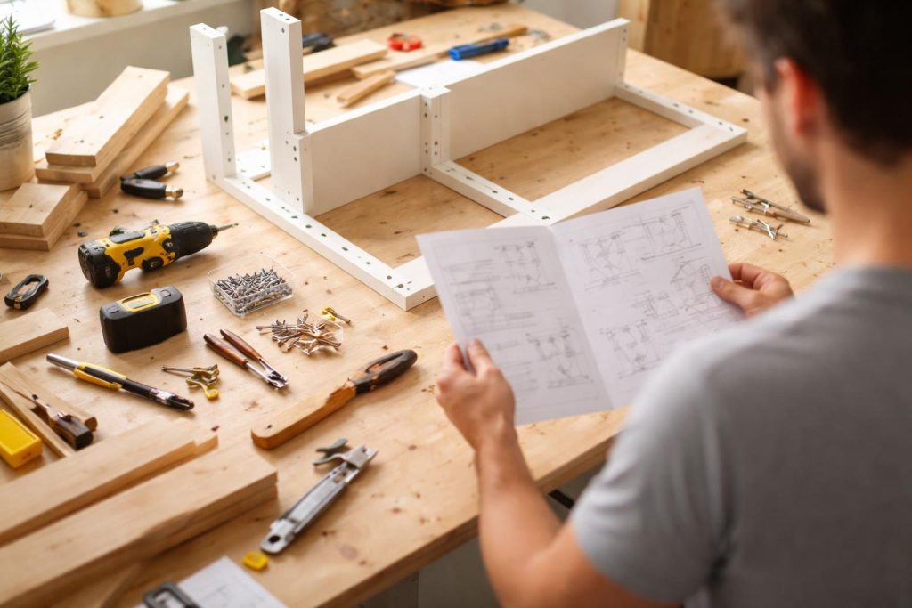 meuble-assemblage-outils-bois-bricolage