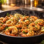 Crevettes Sautées : la Recette Parfaite en 10 Minutes crevettes-poele-herbes-epices-cuisine