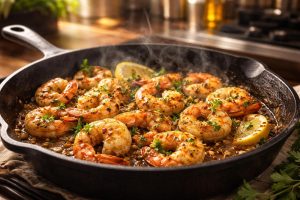crevettes-poele-herbes-epices-cuisine
