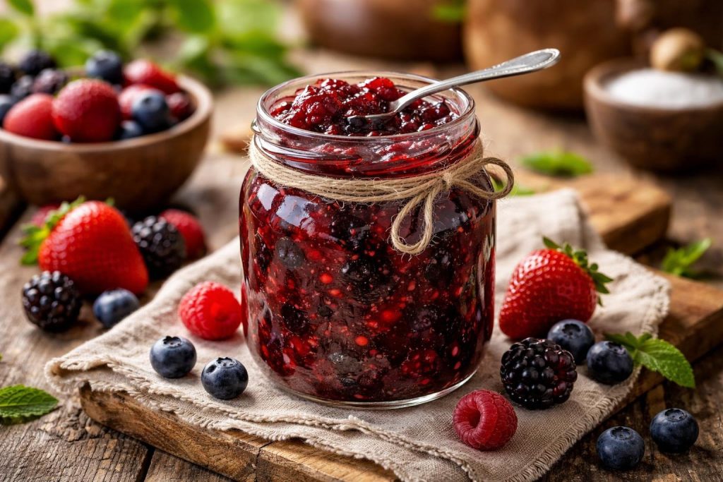 pot-confiture-fruits-ustensiles-rustiques
